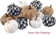12pcs Mixed Artificial Pumpkins Fake Harvest Pumpkins for Fall Wedding