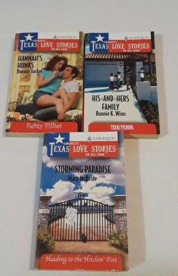 Greatest Texas Love Stories of All Time Lot of 3 Romance Books Harlequin 