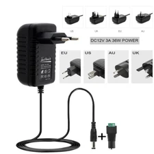 AC110-240V to DC12 3A 36W Power Adapter Supply for 5050 2835 LED light strip