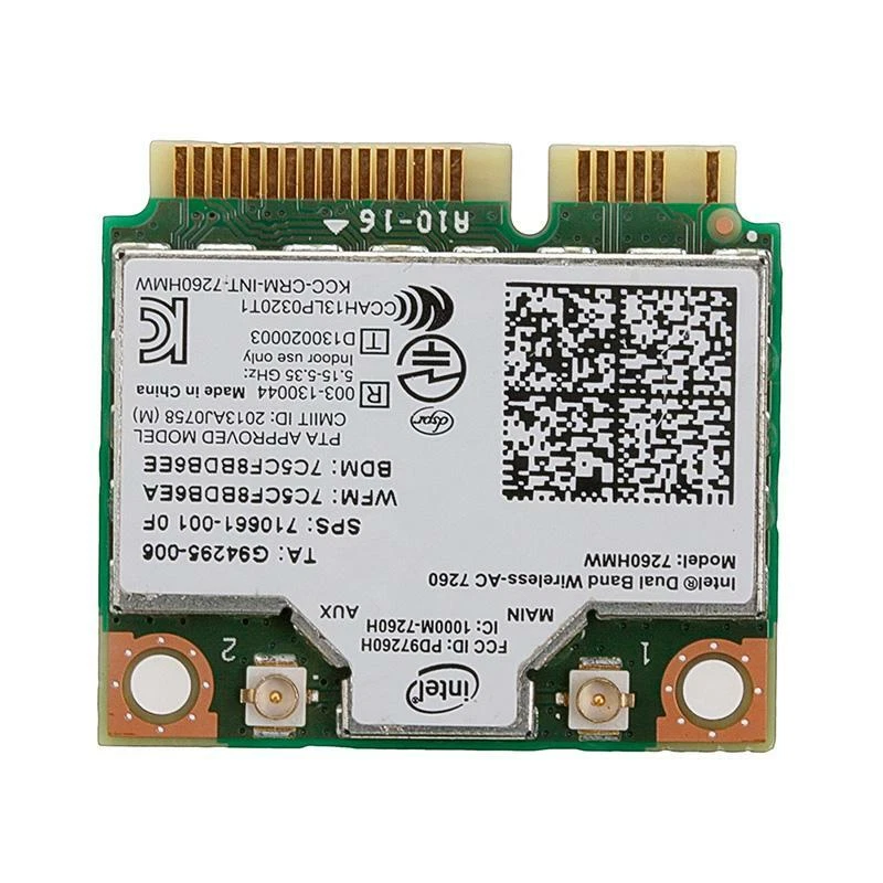 Dual Band Wireless-AC 7260HMW Mini PCI-E BT4.0 Card Intel For HP SPS 710661-001 - Bild 2 von 4