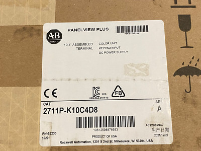 New ALLEN-BRADLEY 2711P-K10C4D8 Panelview Plus 10.4'' Assembled Terminal