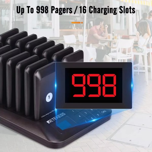 16 Restaurant Coaster Pager Guest Call Wireless Paging Queuing Calling System AU - Picture 4 of 7