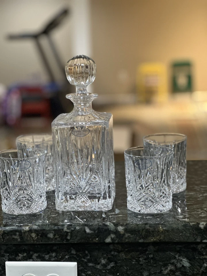 Juego de whisky de cristal Imperial Estate "Ventana", 1 jarra, 4 vasos. Foto 2 de 4