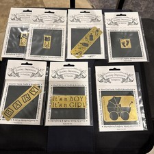 Lot of 7 Baby Theme Embossing Brass Stencils Lasting Impressions
