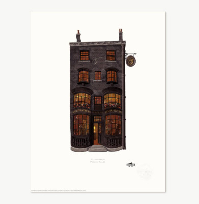MinaLima Harry Potter Ollivander's Wand Shop Fine Art Print & Frame, UK import