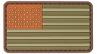 AC-110M: Lancer Tactical Military Morale Brown Tone USA AMERICAN FLAG PVC PATCH