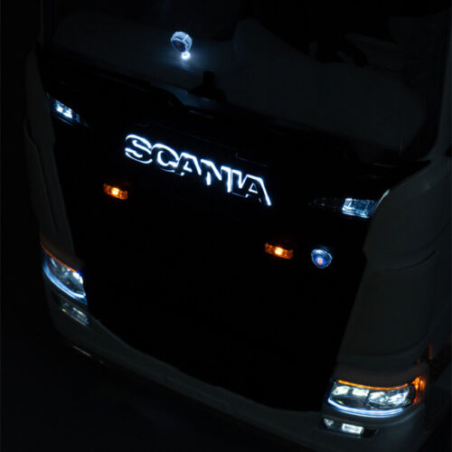 Etichetta auto LED scala 1/14 retroilluminazione logo etichetta per modellino auto Tamiya Scania 770S - Foto 3 di 8