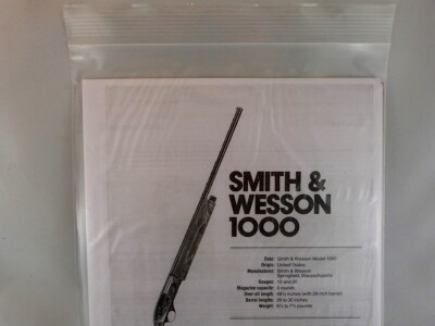 SMITH & WESSON MODEL 1000 SHOTGUN BREAK DOWN INSTRUCTION KIT 