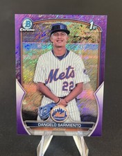 2023 Bowman Chrome Dangelo Sarmiento Purple Shimmer 1st Refractor Mets /250