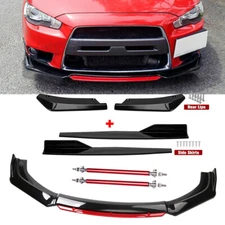 For Mitsubishi Lancer EVOX Front Bumper Lip Spoiler Splitter Rear Lip Side Skirt
