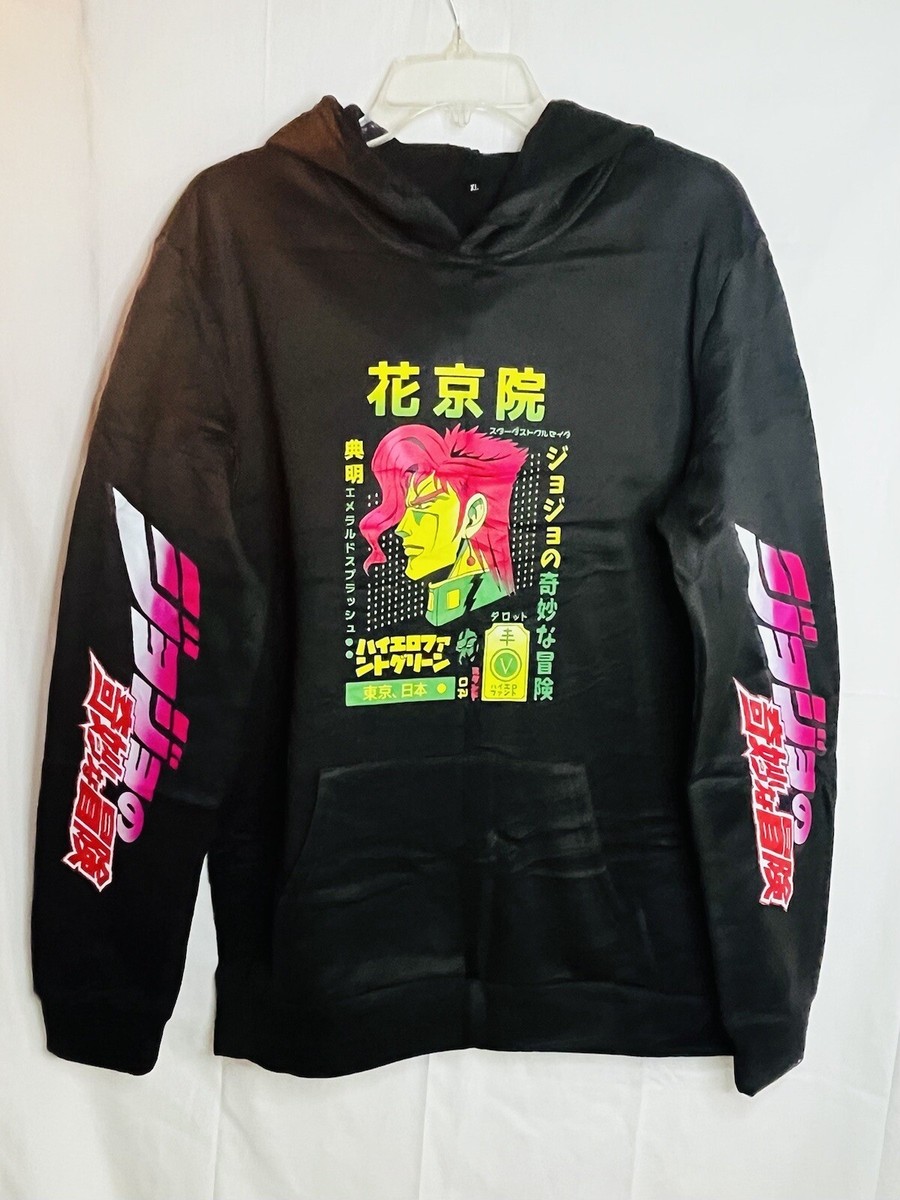 JoJo's Bizarre Adventure Long Sleeve Unisex Hoodie Black Hip Hop