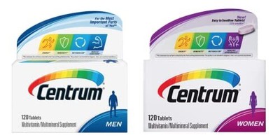 Centrum Silver Multivitamin Multimineral Supplement for Men's & Women's 120 Tabl