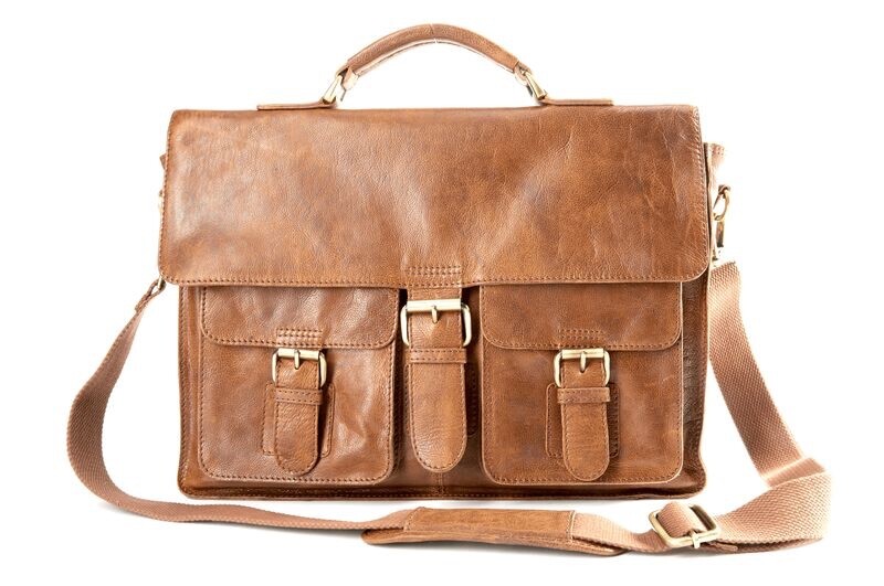 Vintage Rawlings Leather Messenger Shoulder Laptop Bag St. Louis