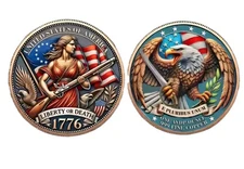 1776 Liberty or Death Colorized .999 Copper Round 1oz Of 20 In One TUBE