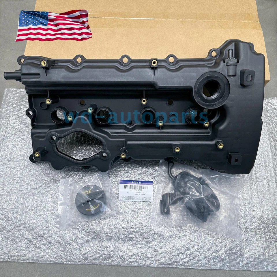 Engine Valve Cover For Hyundai 13-16 Santa Fe Sport 11-16 Optima 2.0L 2.4L Foto 2 de 4