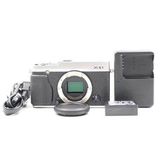Fujifilm X-E1 Silver Mirrorless Camera Body Sharp Condition Used