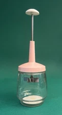 Vintage Federal Housewares Pink Glass Nut Chopper 