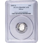 2005-S 10c Roosevelt Silver Proof Dime ~ PCGS PR69DCAM
