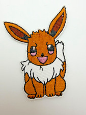 Eevee Pok mon Eevee Embroidered Patch Cute Brown Fox Iron-On   