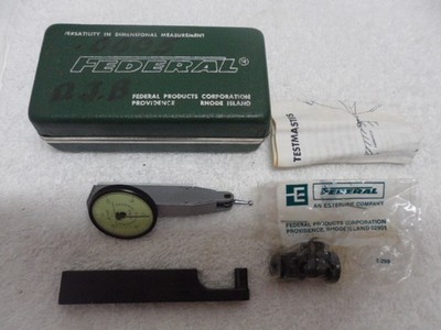 Federal Testmaster T-9 .0005'' Jeweled Dial Indicator with  Box & Instructions