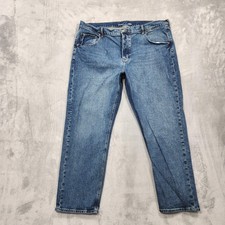 Old Navy Jeans Womens 18 Blue Mid Rise The Slouchy Straight Button Fly Stretch