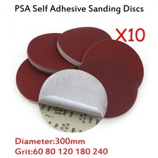 10X 12" 300mm PSA Self Adhesive Sanding Discs Sticky Backed Sandpaper 60-24 W1A9