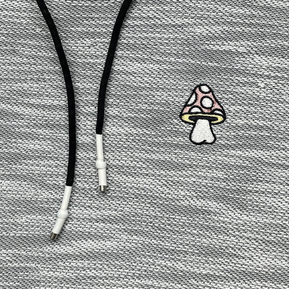 Sudadera con Capucha Dikotomy Para Hombres Gris Medio Pullover Champiñón Bordado Sudadera Informal Foto 2 de 4