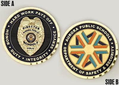 #ad Aurora Public Schools Safety amp; Security quot;Hard Work Pays Offquot; Challenge Coin 2#11 $49.99