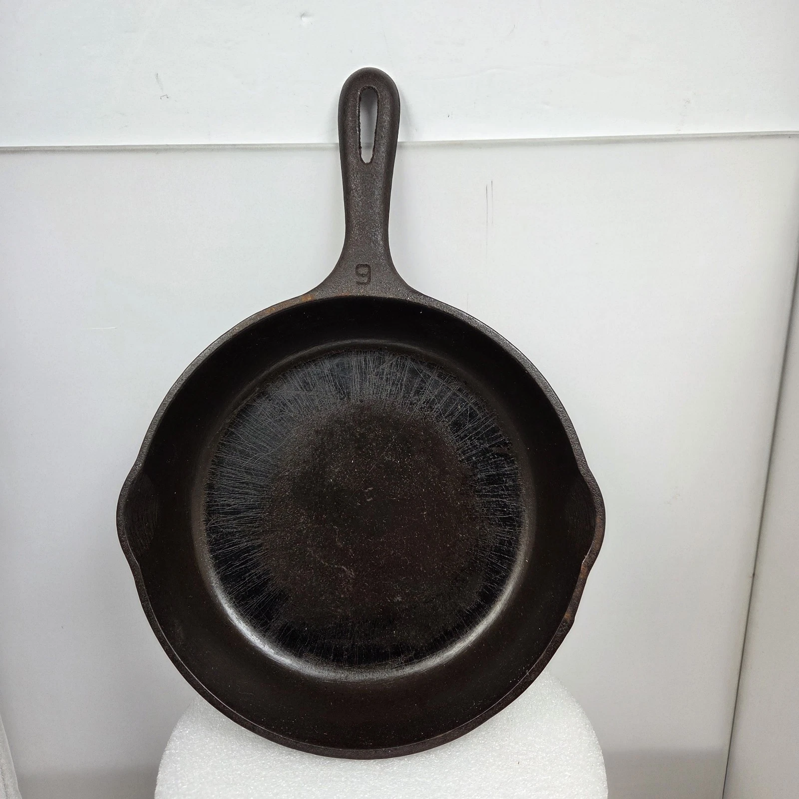 Vintage Wagner Ware No. 6 Cast Iron 9 Inch Skillet Double Pour Spouts K