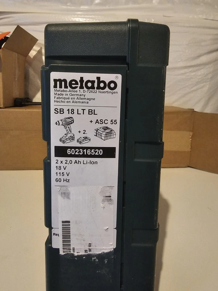 Metabo 18V Sb 18 Lt Bl 2.0 Brushless Cordless Hammer Drill 2.0Ah Kit - Image 3 of 3