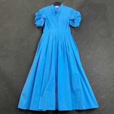 ALEXANDER MCQUEEN Button Front Shirt Dress Women's Size US 6 Blue