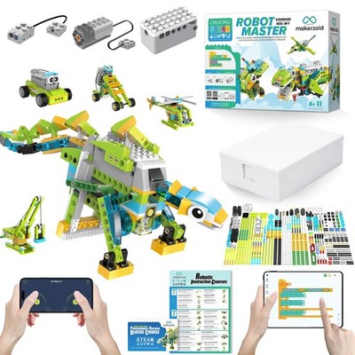 makerzoid Coding Robot Toy for Kids 6+, 100+ in 1 APP Control Robots Building...