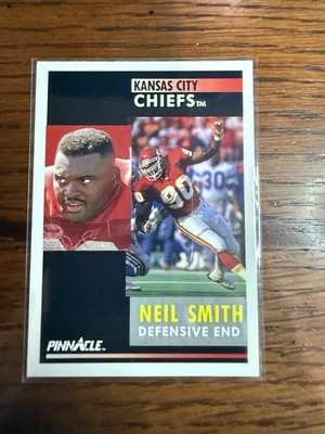 1991 PINNACLE NEIL SMITH #214 KANSAS CITY CHIEFS 