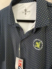 US Open Polo Shirt Mens XL Dots Squirrel 122 US Open The Country Club USGA golf