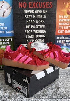 Adidas Barreda Decode J Low Top- Red + Pink Woman/Girl Sz 4.5- Brand New NIB