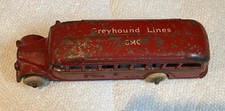Arcade Cast Iron GMC Greyhound Lines Bus 385 Original Red Paint
