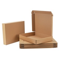 Pemtow 13x10x2 Cardboard Shipping Boxes Set of 20, Brown