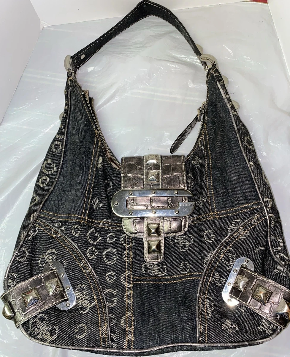 25+ GUESS Denim Exterior Zip Bags & Handbags for Women for sale