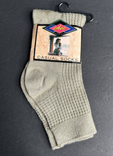 Vintage 90s Women  s Chic Socks Casual Dried Sage Fits Sizes 9-11 Short Ankle