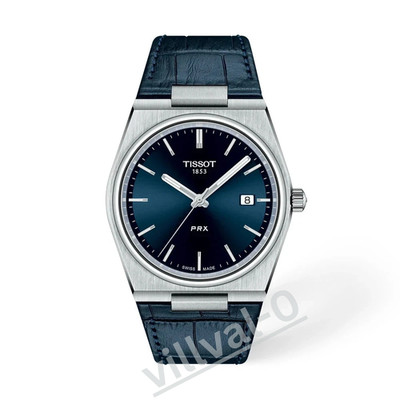 NEW Tissot PRX Blue Dial Quartz Blue Leather Strap Men s Watch T137.410.16.041