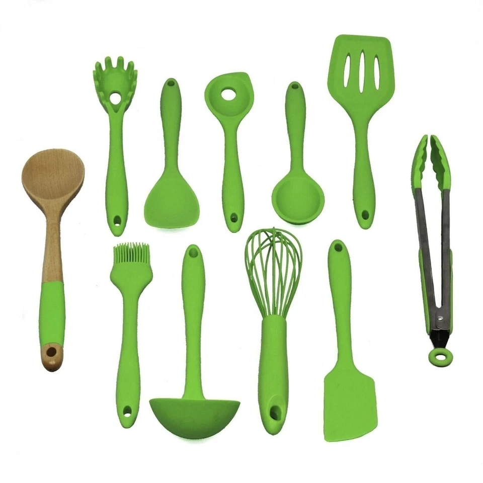 Chef Craft 11 Piece Premium Silicone Kitchen Tool and Utensil Set - 3 Colors - Image 2 of 4