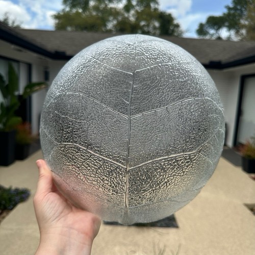 Vintage Arcoroc France 11” Aspen Leaf Clear Textured Large Serving Bowl Salad - Picture 8 of 20
