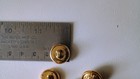 LOT of 8 Vintage 17mm Gold-Toned Metal Royal Irish Regiment Round Buttons — photo 3