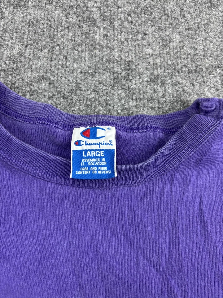 Camisa De Colección Los Angeles Lakers Para Hombres Grande Púrpura NBA Campeón de Baloncesto Algodón Foto 3 de 4