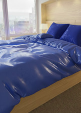 PVC Bettwäsche Bettdecke Bettbezug Spielwiese Lackoptik Bettgarnitur Bettlaken 