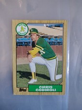 1987 Topps Chris Codiroli #217 Oakland Athletics