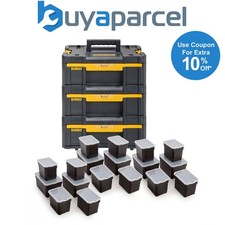 3x Dewalt DWST1-70705 TStak III Deep Draw Stackable Tool Storage Box Organisers