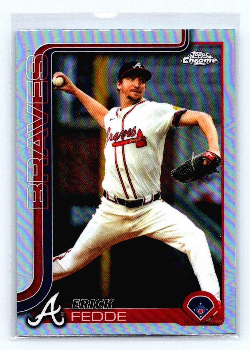 2025 Topps Chrome Update #USC89 Erick Fedde Refractors Atlanta Braves