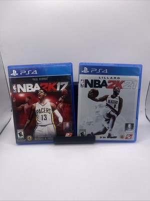 NBA 2K17 & 2K21 Bundle  - Sony PlayStation 4 - Complete CIB & TESTED