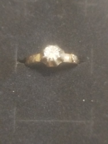 Ancienne Bague solitaire pierre transparente sertie griffes A IDENTIFIÉ Taille50 - Photo 21/23